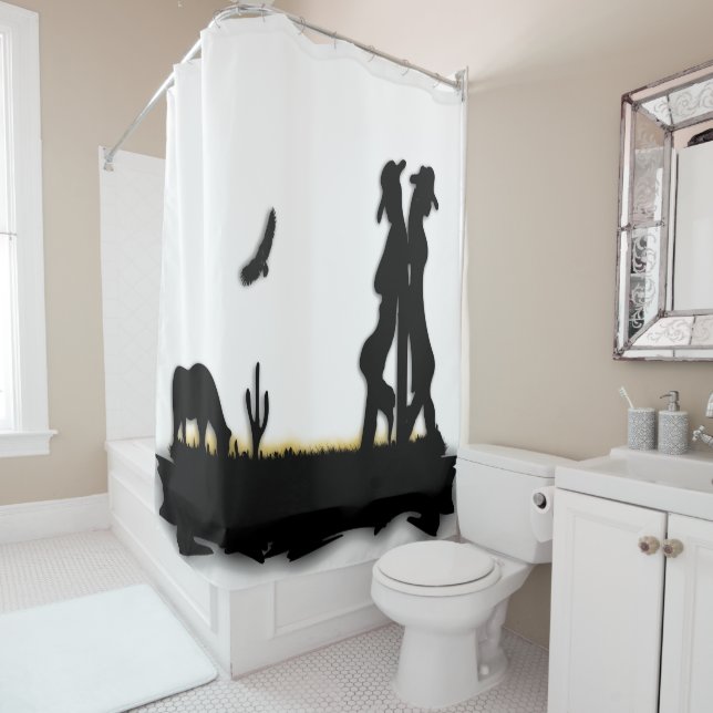 Western Range Shower Curtain (In Situ)
