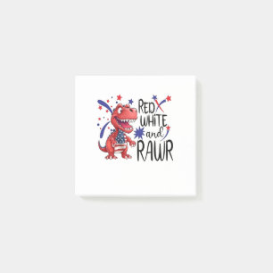Western Red White Rawr Dinosaur Post-it Notes