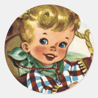 Western Retro Lil' Cowboy 1 Fun Stickers
