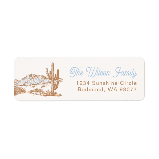 Western Return Address Labels (Front)
