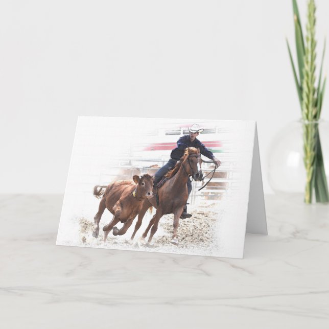 Western riding birthday card (Front)