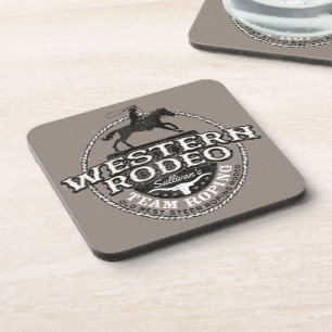 Western Rodeo ADD NAME Old West Steer Roping Roper Coaster