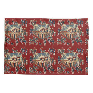 Western Rodeo Arena Cowboy Cowgirl Rodeo Events Pillowcase