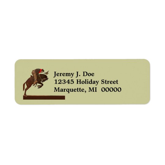 Western Rodeo Bronc Cowboy Return address Labels