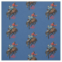 Western Rodeo Cowboy Bareback Bronc Horse Rider