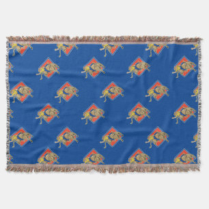Western Rodeo Cowboy Bull Rider Throw Blanket