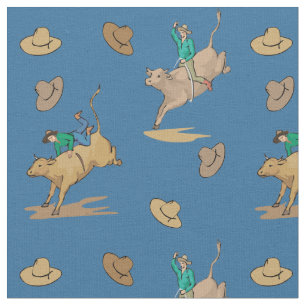 Western Rodeo Cowboy Bull Riding Cowboy Hats Fabri Fabric