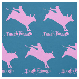 Western Rodeo Cowboy Bull Riding Fabric
