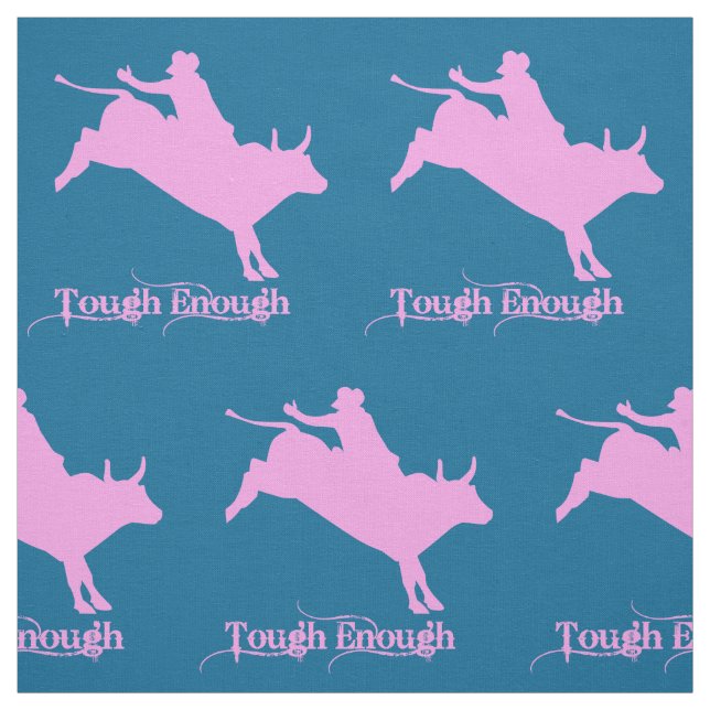 Western Rodeo Cowboy Bull Riding Fabric (Swatch)