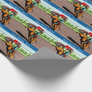 Western Rodeo Cowboy Bull Riding Personalised Wrapping Paper