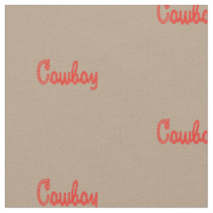 Western Rodeo Cowboy Rope Text Print Fabric