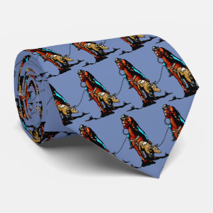 Western Rodeo Cowboy Team Roping Men's Necktie
