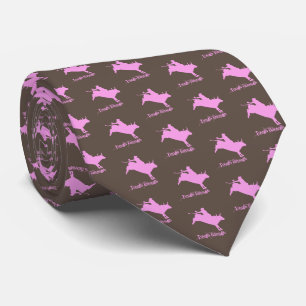 Western Rodeo Cowboys Bull Riding Tough Enough Tie