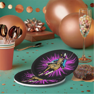 Western Rodeo Cowgirl Party Paper Plates