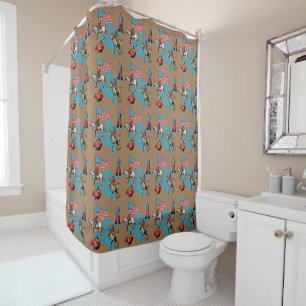 Western Rodeo Cowgirls Bathroom Decor Shower Curtain
