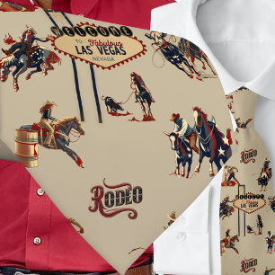 Western Rodeo Events Las Vegas Cowboys Cowgirls Tie