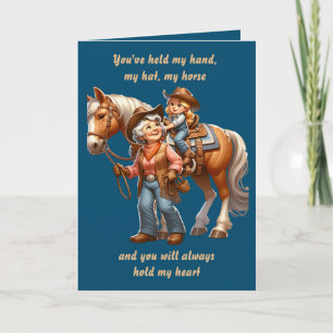 Western Rodeo Horse Cowgirl Grandmother Custom Card