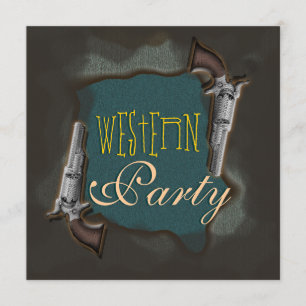 Western rodeo horse ranch party invitation