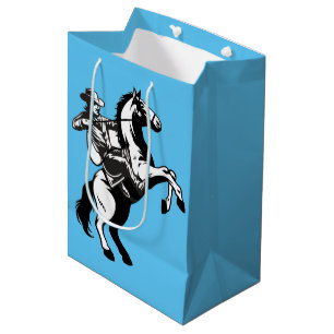 Western Rodeo Southern Ranch Cowboy on Horse Medium Gift Bag