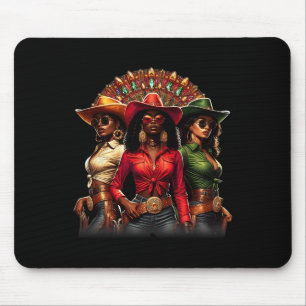 Western Rodeo Texas Black History Black Cowgirls L Mouse Pad