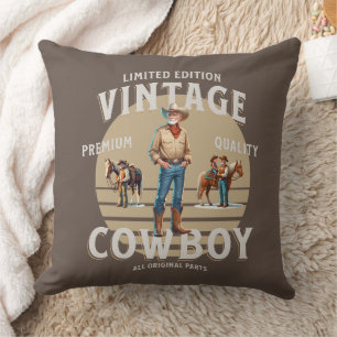 Western Rodeo Vintage Cowboy Cushion