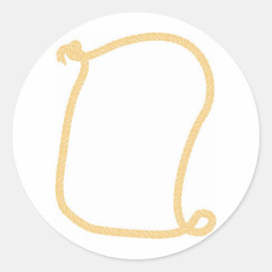 Western Rope Frame Classic Round Sticker