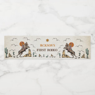 Western Rustic Birthday Party Water Bottle Label