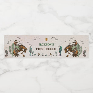 Western Rustic Birthday Party Water Bottle Label