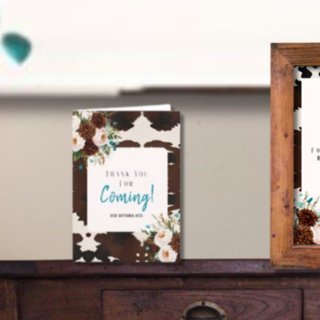 Western Rustic Boho Thank you for coming  (Western Rustic Boho Thank you for coming)