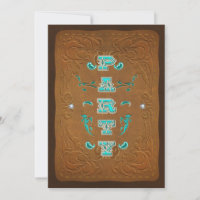 Western Rustic Brown & Turquoise Birthday PARTY
