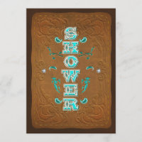 Western Rustic Brown & Turquoise Bridal SHOWER