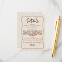 Western Rustic Casual Beige Brown Wedding Details