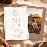 Western Rustic Country Photo Monogram Wedding