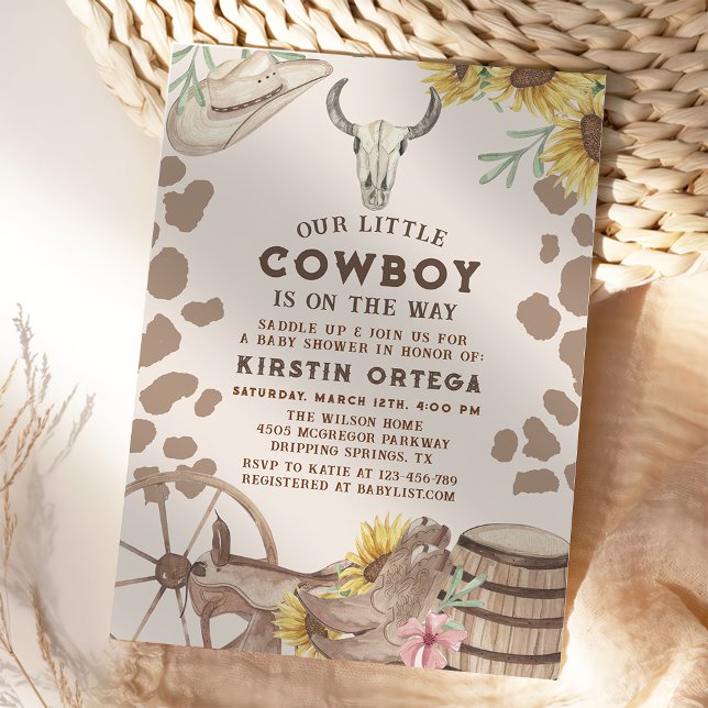 Western Rustic Cowboy baby shower  Invitation (Creator Uploaded)
