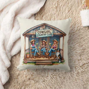 Western Rustic Cowgirl Country Club Cushion