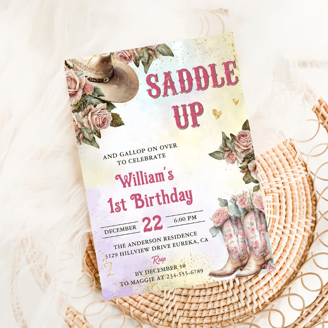 Western Rustic Floral Birthday Party Invitation (Creator Uploaded)