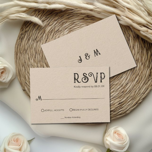 Western Rustic Kraft Paper RSVP Card (Creator Uploaded)