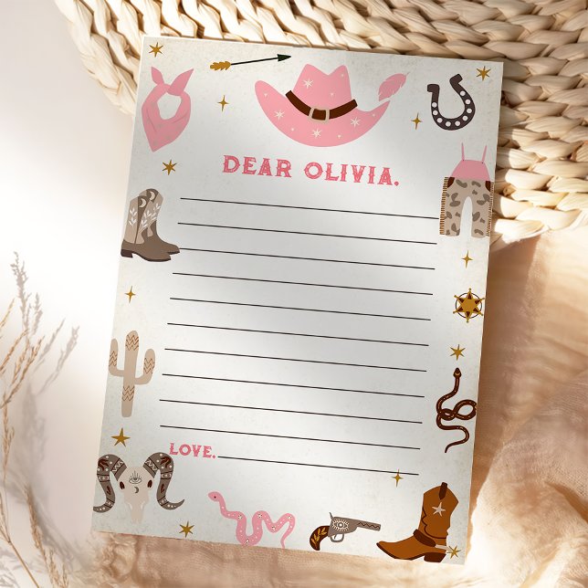 Western Rustic Time Capsule Note Message Card (Creator Uploaded)