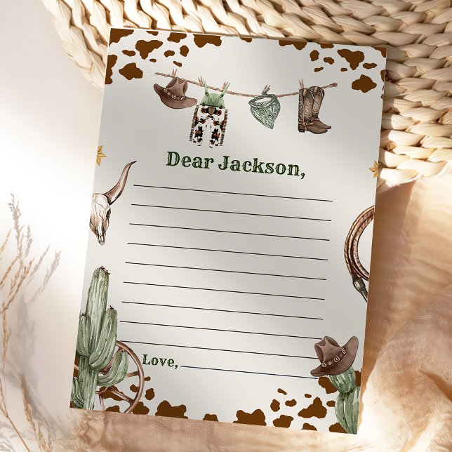 Western Rustic Time Capsule Note Message Card (Creator Uploaded)