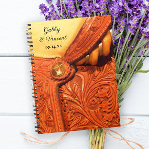 Western Saddle Country Wedding Notebook