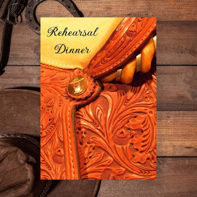 Western Saddle Country Wedding Rehearsal Dinner Invitation (Creator Uploaded)
