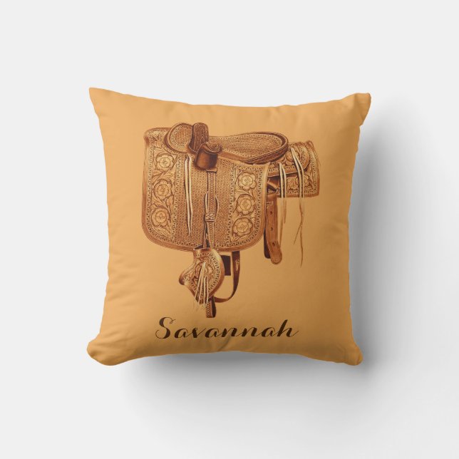 Western,Saddle,Cowgirl, Horse Riding, Mother's Day Cushion (Front)