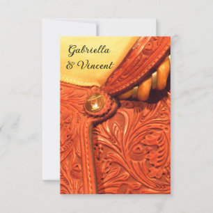 Western Saddle Marriage / Elopement Announcement