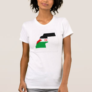western sahara country flag map shape symbol T-Shirt