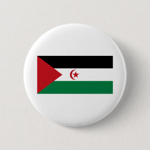 Western Sahara Flag 6 Cm Round Badge