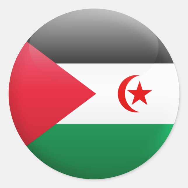 Western Sahara Flag Classic Round Sticker (Front)
