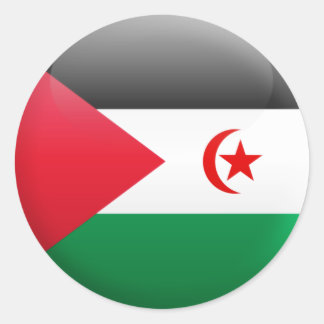 Western Sahara Flag Classic Round Sticker
