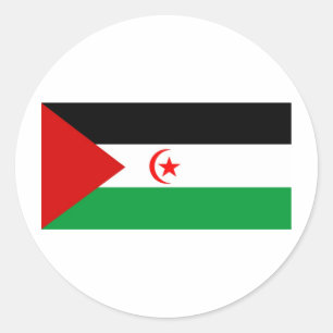 Western Sahara flag Classic Round Sticker