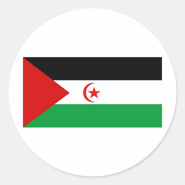Western Sahara flag Classic Round Sticker (Front)