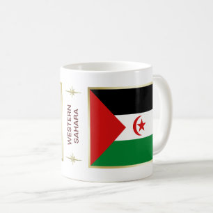 Western Sahara Flag + Map Mug